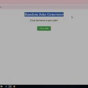 Random Joke Generator Javascript Javascriptproject5 Programming Explorejs