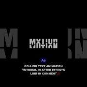 Rolling Text Animation In After Effects After Effects Tutorial No Plugins Used ZeeFX