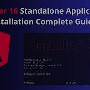 How To Install Angular 16 Standalone Application Complete Guide Angular16 Installation Angular