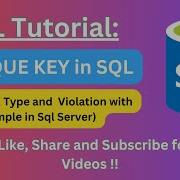 35 UNIQUE Key In SQL SQL UNIQUE Key SQL UNIQUE Constraint