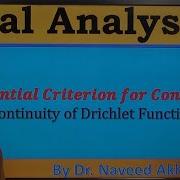 Sequential Criteria For Continuity Of Functions Drichlet Function Real Analysis I Bartle Lec 92