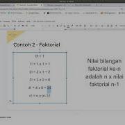 Pemrograman Java Method Bagian 07 Rekursif Contoh Faktorial