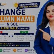 How To Change Column Name In SQL ALTER TABLE RENAME COLUMN Tutorial