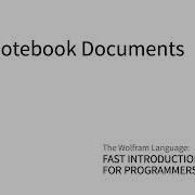 Fast Introduction For Programmers Notebook Documents