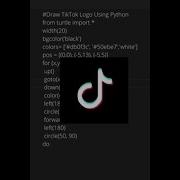 Draw TikTok Logo In Python With Code Python Ajcoding Pythonturtle Logoinpython Pythondrawlogo