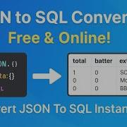 Json To Sql Database