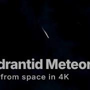 A Meteor Below The ISS Quadrantid Fireball Seen From Space