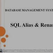 SQL Alias Rename