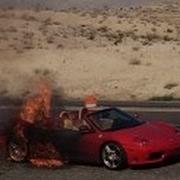 Ferrari 360 Spider Goes Up In Flames