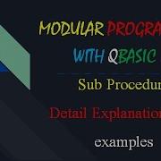 Modular Programming In QBASIC Sub Procedure Detail Explanation With Examples