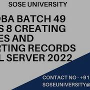 SQL DBA Batch 49 Class 8 Creating Tables And Inserting Records In Sql Server 2022