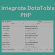 How To Integrate DataTables With PHP