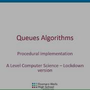 Queue Algorithms Procedural Implementation A Level Computer Science