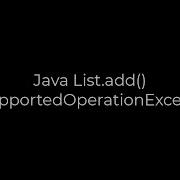 Java Java List Add UnsupportedOperationException 5solution