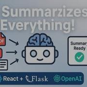 Как создать приложение AI Summarizer текст YouTube и PDF React Flask OpenAI AIProjectBeg