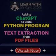 Efficient Python Program For Text Extraction From PDF Files ChatGPT Prompt Engineering Tutorial
