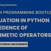 Python Programming Evaluation And Precedence Of Arithmetic Operators