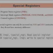 Embedded Systems ARM Cortex M3 Registers