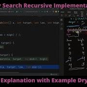 6 4 Binary Search Algorithm Recursive Implementation In Java Binary Search On Arrays