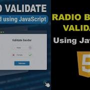 Form Validation Radio Button In JavaScript Gender Validation Using JavaScript Cyber Warriors