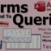 When You Should And Should Not Bind A Form To A Query In Microsoft Access