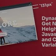 Dynamically Get Nav Height With Javascript And CSS Variables