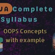 OOPS Concepts With Examples 4 JAVA COURSE In Telugu