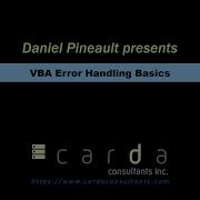 VBA Error Handling