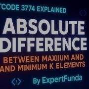 Leetcode 3774 Absolute Difference Between Maximum And Minimum K Elements