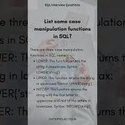 Case Manipulation Functions In SQL SQL Interview Question Series