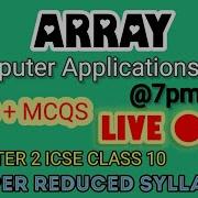 Array In Java MCQS PYQS Assignment 1 Practice Session ICSE Class 10 Computer Applications