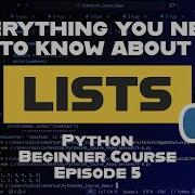 Simple List Methods Ep 5 Learn Python Noob To Pro