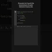 Program To Count Occurrence Of Elements From A List