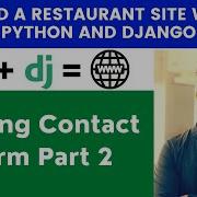 Adding Contact Form Part 2 Build A Restaurant Site With Python And Django