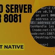 Error Listen EADDRINUSE Address Already In Use 8081 React Native