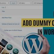 How To Add Dummy Content In WordPress FakerPress WP Dummy Content Generator WordPress Tips