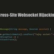 Cross Site Websocket Hijacking