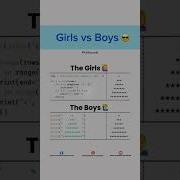 Girls Vs Boys In Programming CodingFun ProgrammingMemes GirlsVsBoys Coding