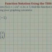 Determine Function Values Using Function Notation On The TI84