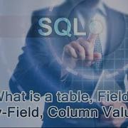 Sql Chapter 9 What Is A Table Fields Key Field Column Values