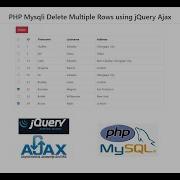 PHP Mysqli Delete Multiple Rows Using JQuery Ajax