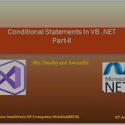 Conditional Statements In VB NET Part II
