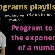 7 17 C Program To Find The Exponential Of A Number By Pow Function Finding Power Math H File