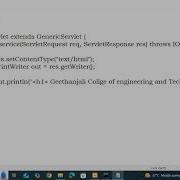 Servlet 2 Create A Servlet From GenericServlet Class