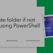 Create Folder If Not Exists Using PowerShell