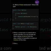 What Is Private Constructor What Is The Use