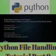Python File Handling Tutorial Part 9