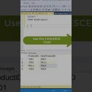 SQL Trick Using COALESCE Function Sqltricks Sqltips