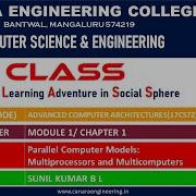 VTU ACA 17CS72 ACA Parallel Computer Models Multiprocessors And Multicomputers M1 L2