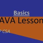 AP CSA Unit 1 Basics